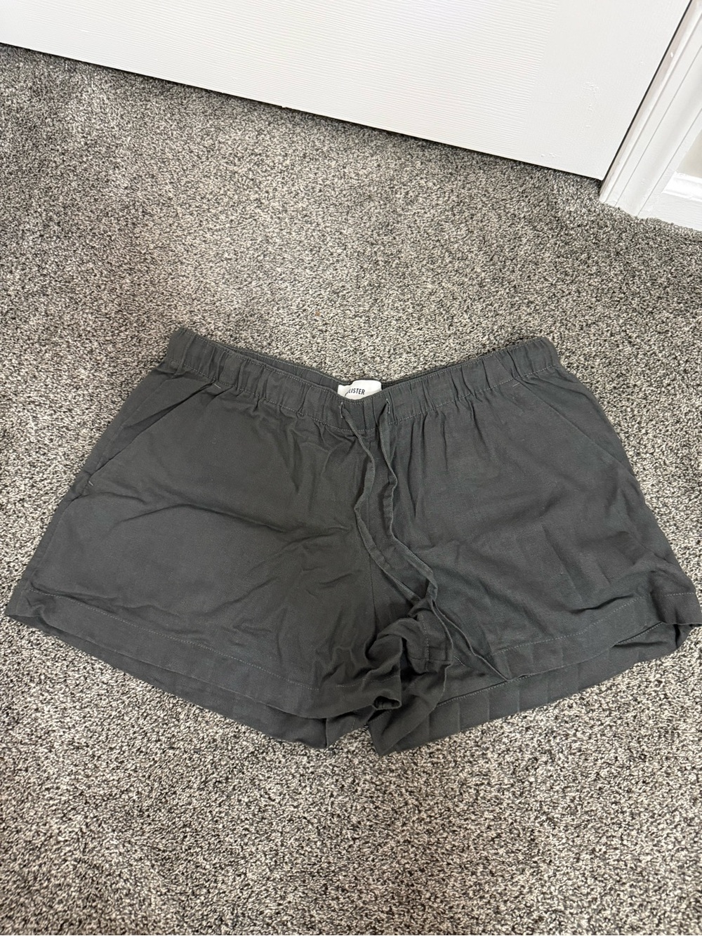 Hollister Ella Adjustable Rise Pull-On Linen Blend Shorts Size Large
